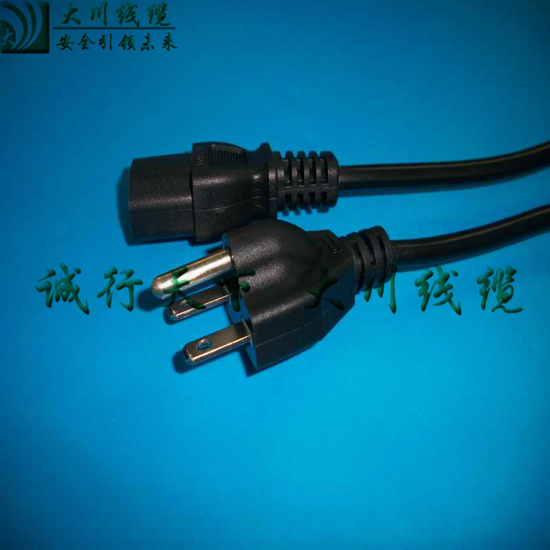 标准制造美国电源线   2芯/3芯UL认证电线电缆插头线